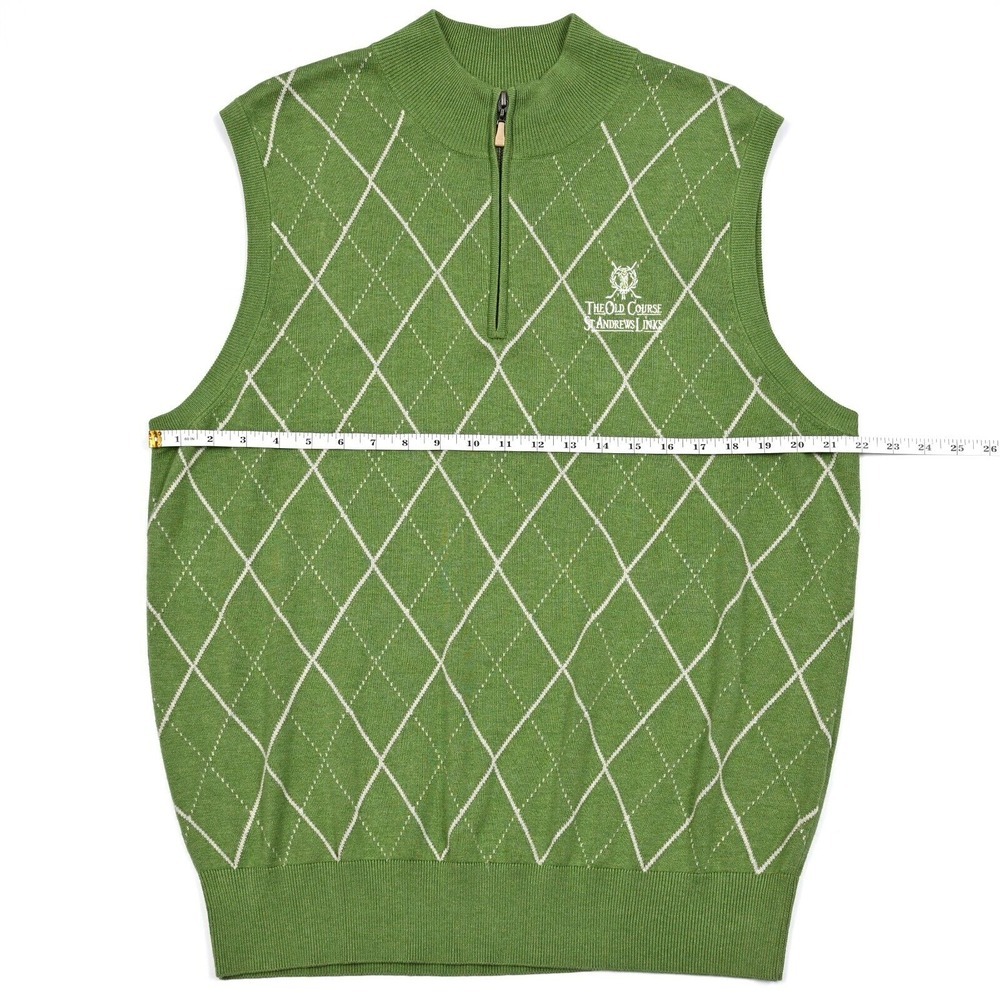 Peter Millar Sweater Vest Men's‎ Large 1/4 Zip Golf Silk Cashmere St. Andrews - Picture 3 of 11